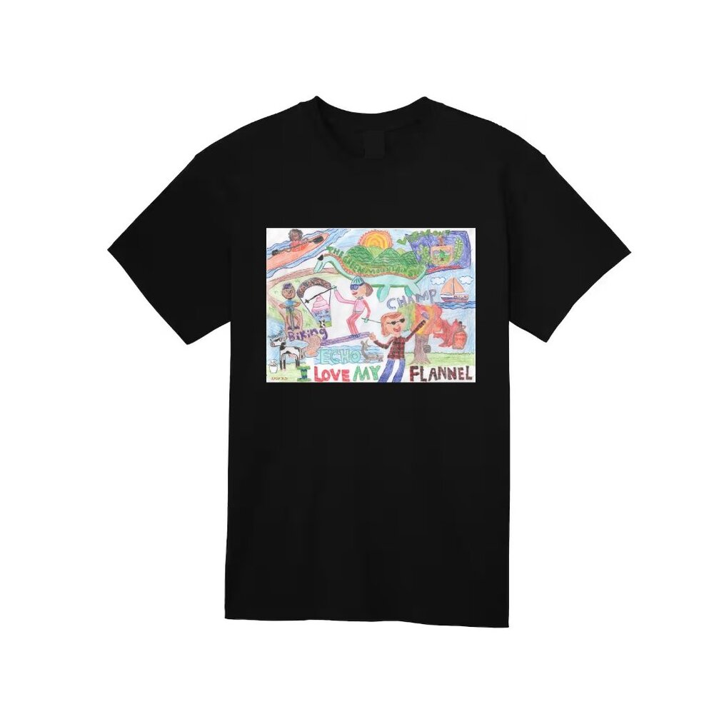 Vermont Black T-Shirt,  100% Cotton.